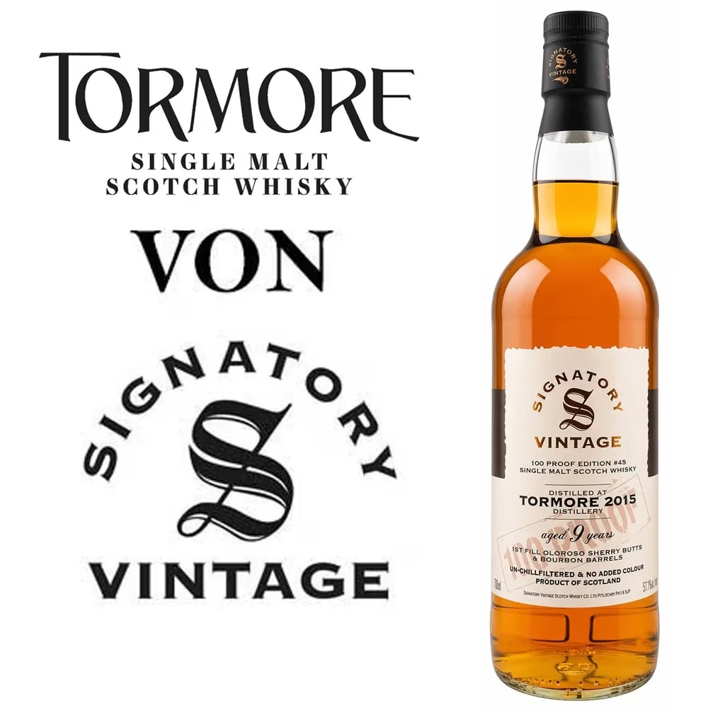 Tormore 2015 / 9 Jahre - Signatory - 100 Proof / 57,1% Vol.