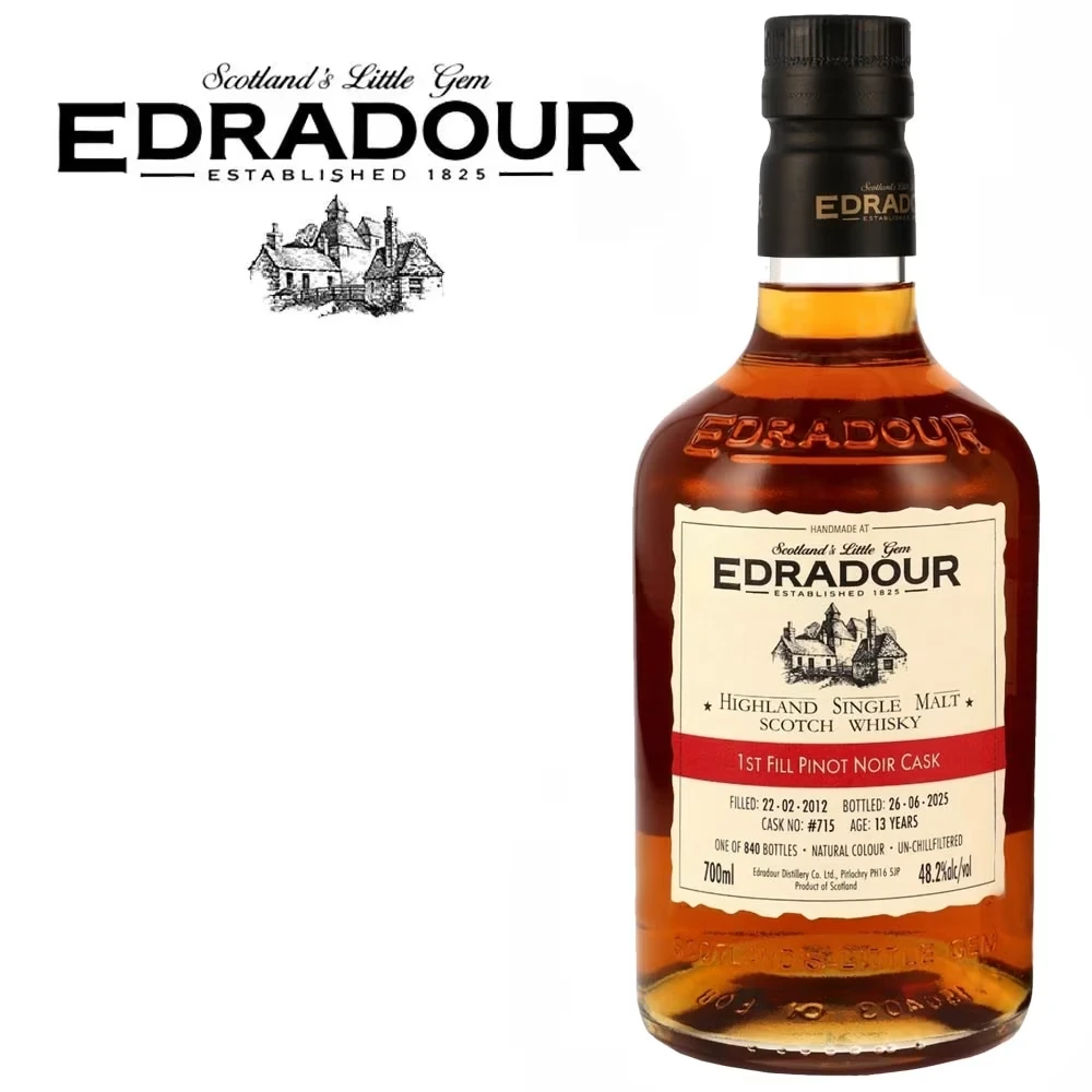 Edradour 13 Jahre - 1st Fill Pinot Noir Single Cask - 48,2% Vol.