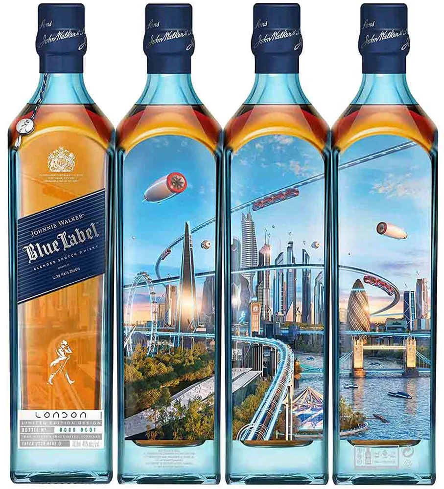 Johnnie Walker Blue Label Cities of the Future London 2220 Flasche