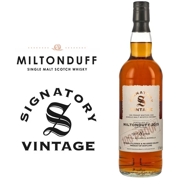 Miltonduff 2015 - Signatory 8 Jahre - 100 Proof