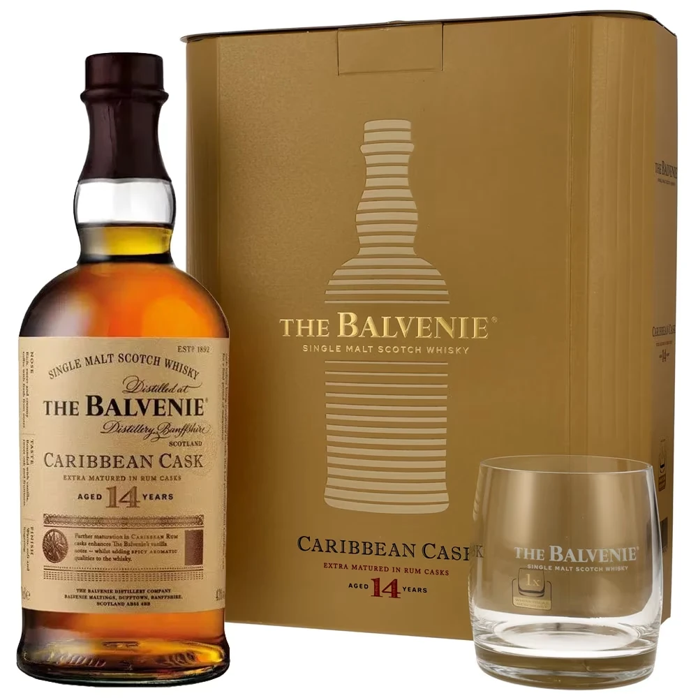 Balvenie 14 Jahre Caribbean Cask - Geschenkset