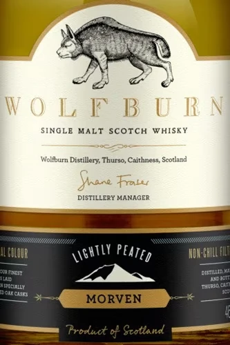 Wolfburn Morven Etikett