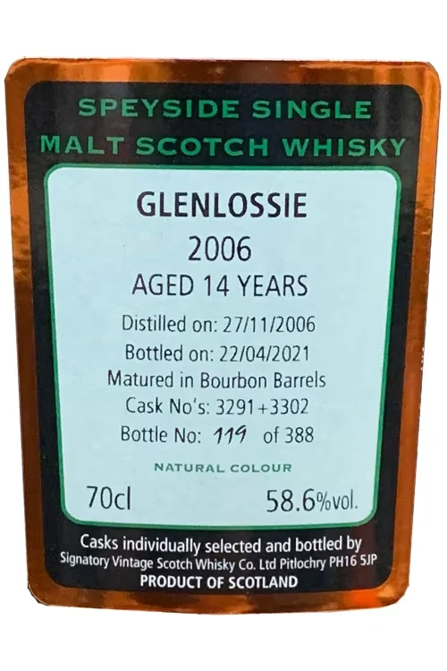 Glenlossie 14 Jahre- Signatory Vintage 2006