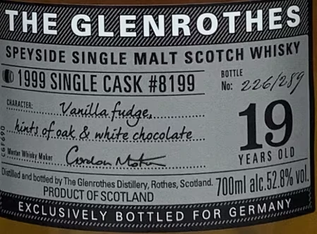 Glenrothes 19 Jahre Single Cask - 52,8%