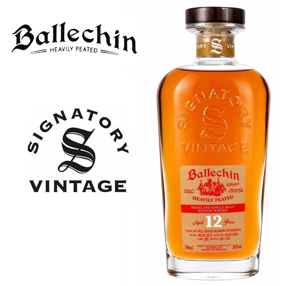Ballechin 2013 / 12 Jahre Signatory - 1st Fill Grand Marnier Cask