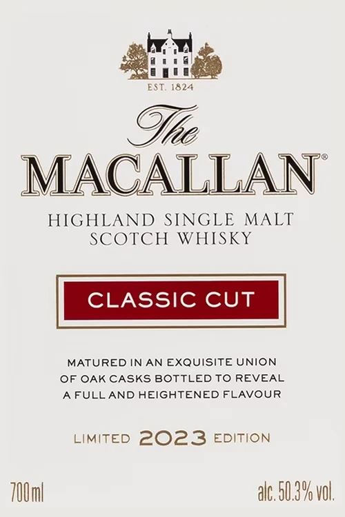 Macallan Classic Cut 2023 - Etikett