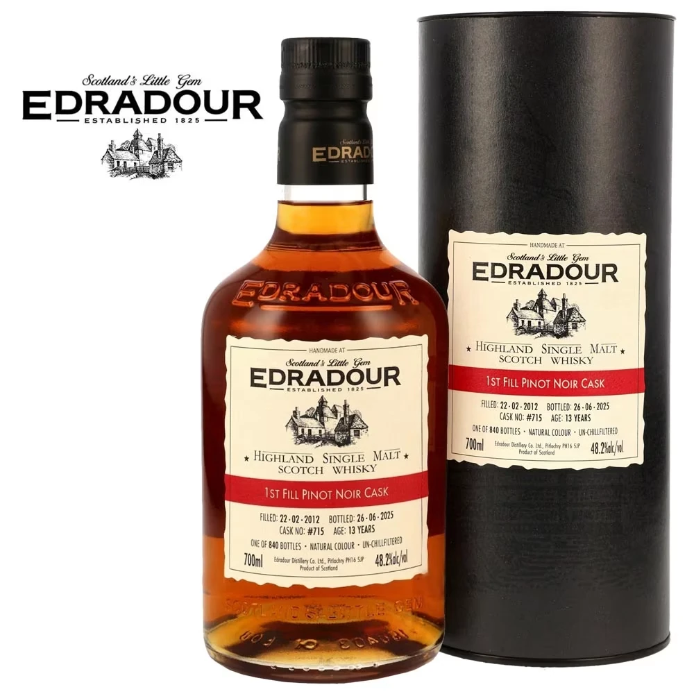 Edradour 13 Jahre - 1st Fill Pinot Noir Single Cask - 48,2% Vol.