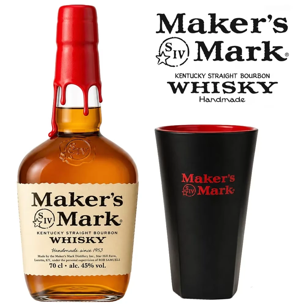Maker's Mark Bourbon & Schwarzem Keramikbecher