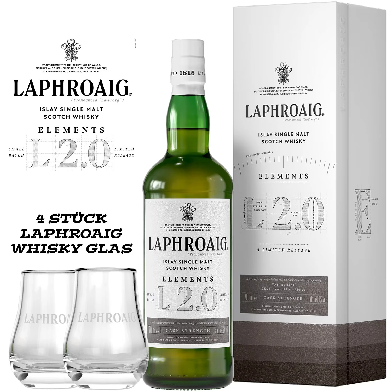 Laphroaig Elements 2.0 & Gläser
