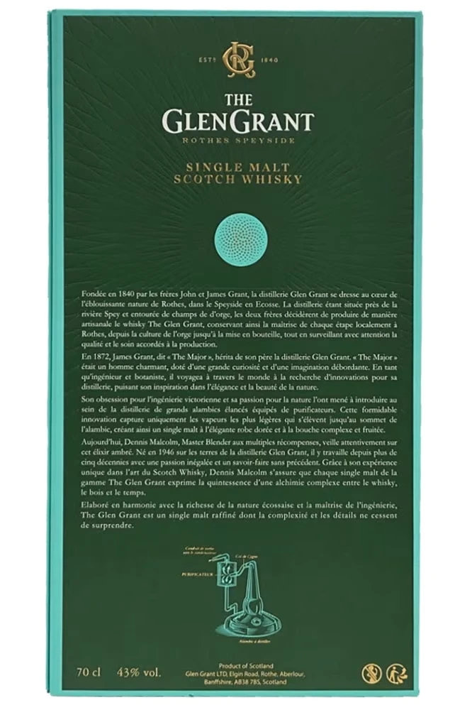 Glen Grant 12 Jahre Geschenkset Rückseite