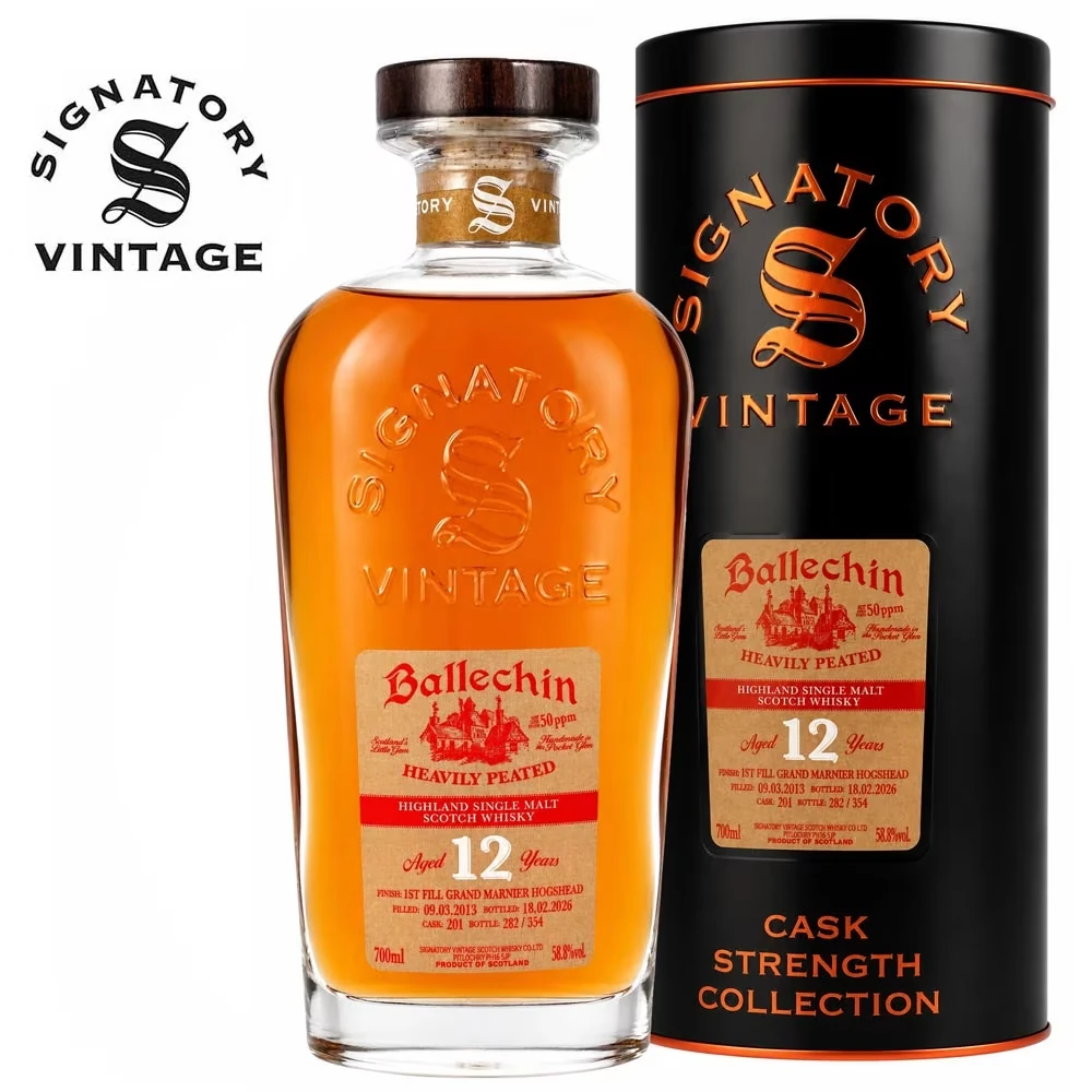 Ballechin 2013 / 12 Jahre Signatory - 1st Fill Grand Marnier Cask