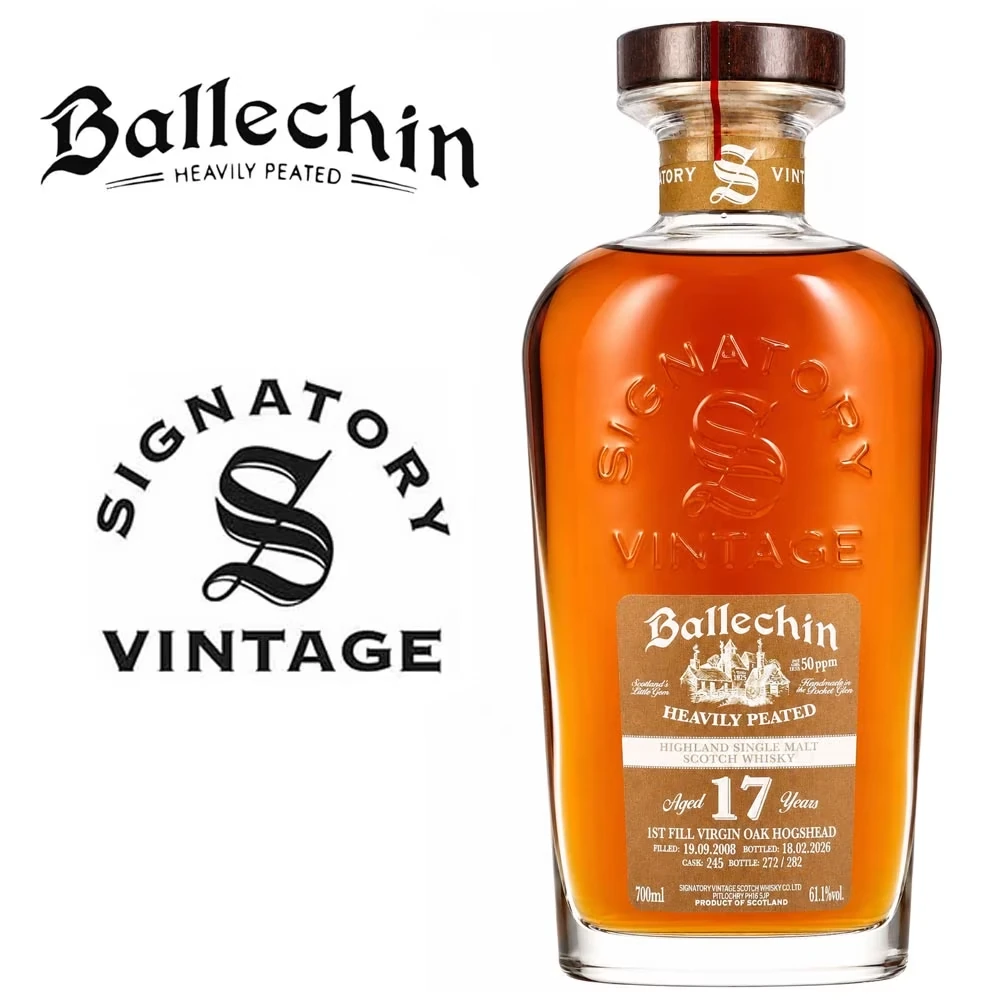 Ballechin 2008 / 17 Jahre Signatory - 1st Fill Virgin Oak