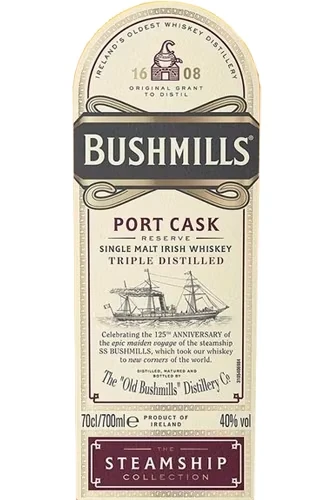 Bushmills Steamship Port Cask Edition - Etikett