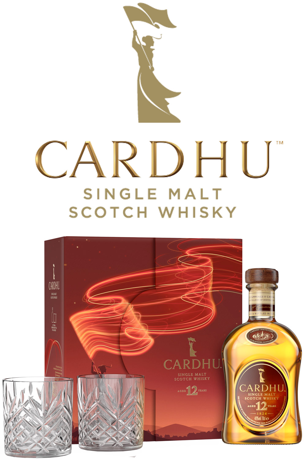 Cardhu 12 Jahre mit 2 edlen Tumbler - Whisky Wizard