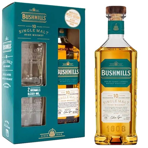 Bushmills 10 Jahre Whisky Geschenkset
