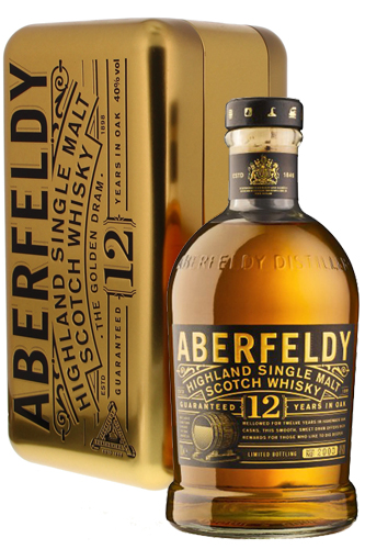 Aberfeldy 12 Jahre in Wizard - goldener Geschenkbox Whisky