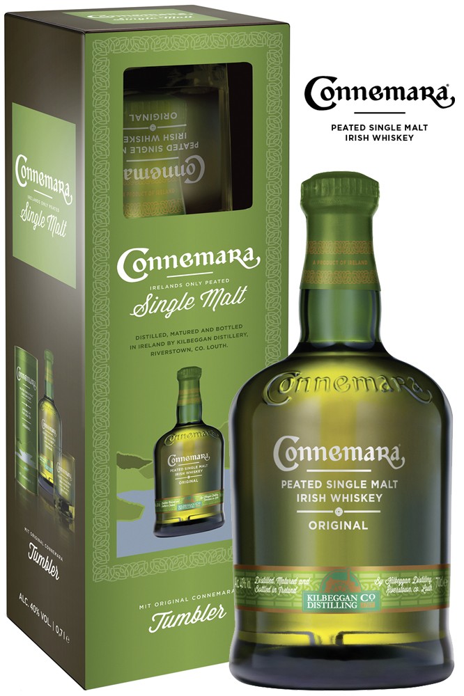Connemara Peated Original Whiskey mit Tumbler